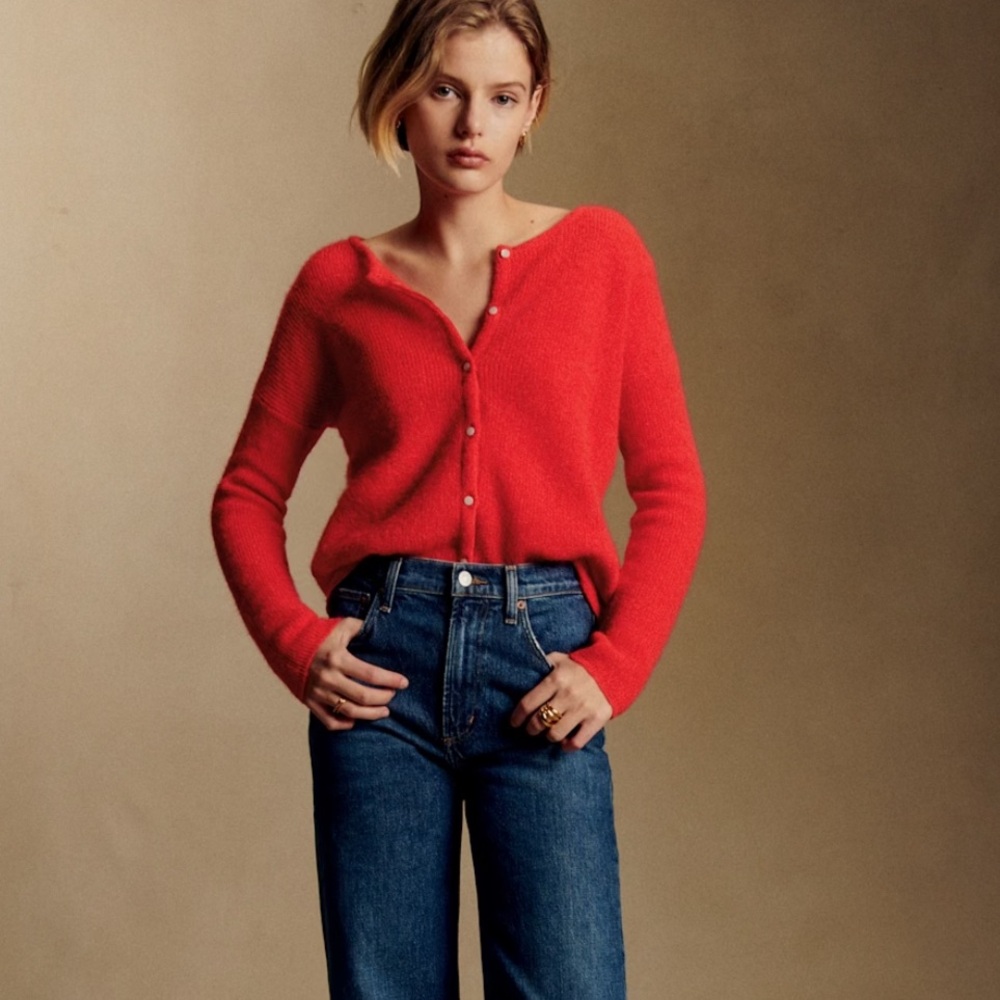 Sezane Red gaspard Cardigan